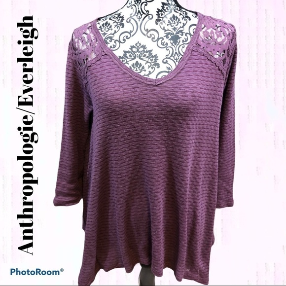Anthropologie Tops - ANTHROPOLOGIE Everleigh purple top/tunic. Size M